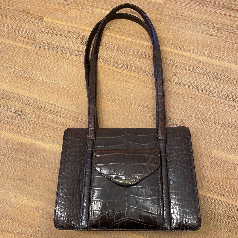 Ralph Lauren alligator leather should bag brown